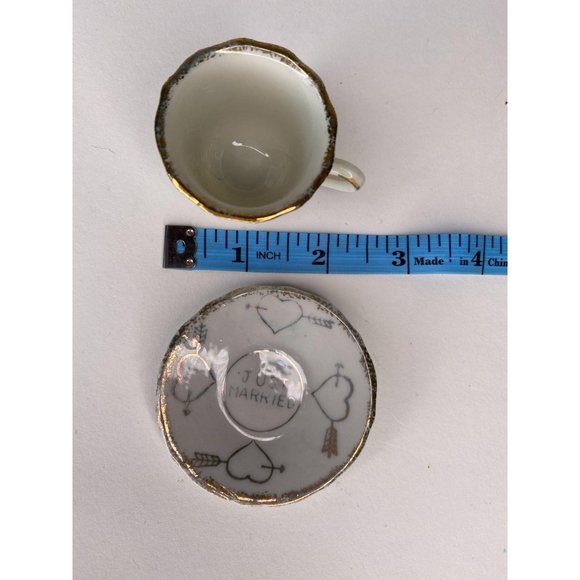 Miniature Just Married Made in Japan Cup and Sauce - Picture 7 of 16